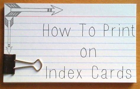 How to Print on an Index Card: Tips and Views